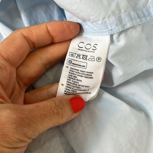 COS cotton A line blue dress size 6 - Picture 4 of 6